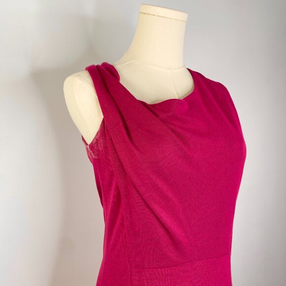 Ronen Chen - Deep Magenta Bodycon Sleeveless Dress - Picture 2 of 8